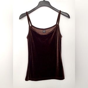 HUE Brown Velvet Camisole Top - US S - AS NEW